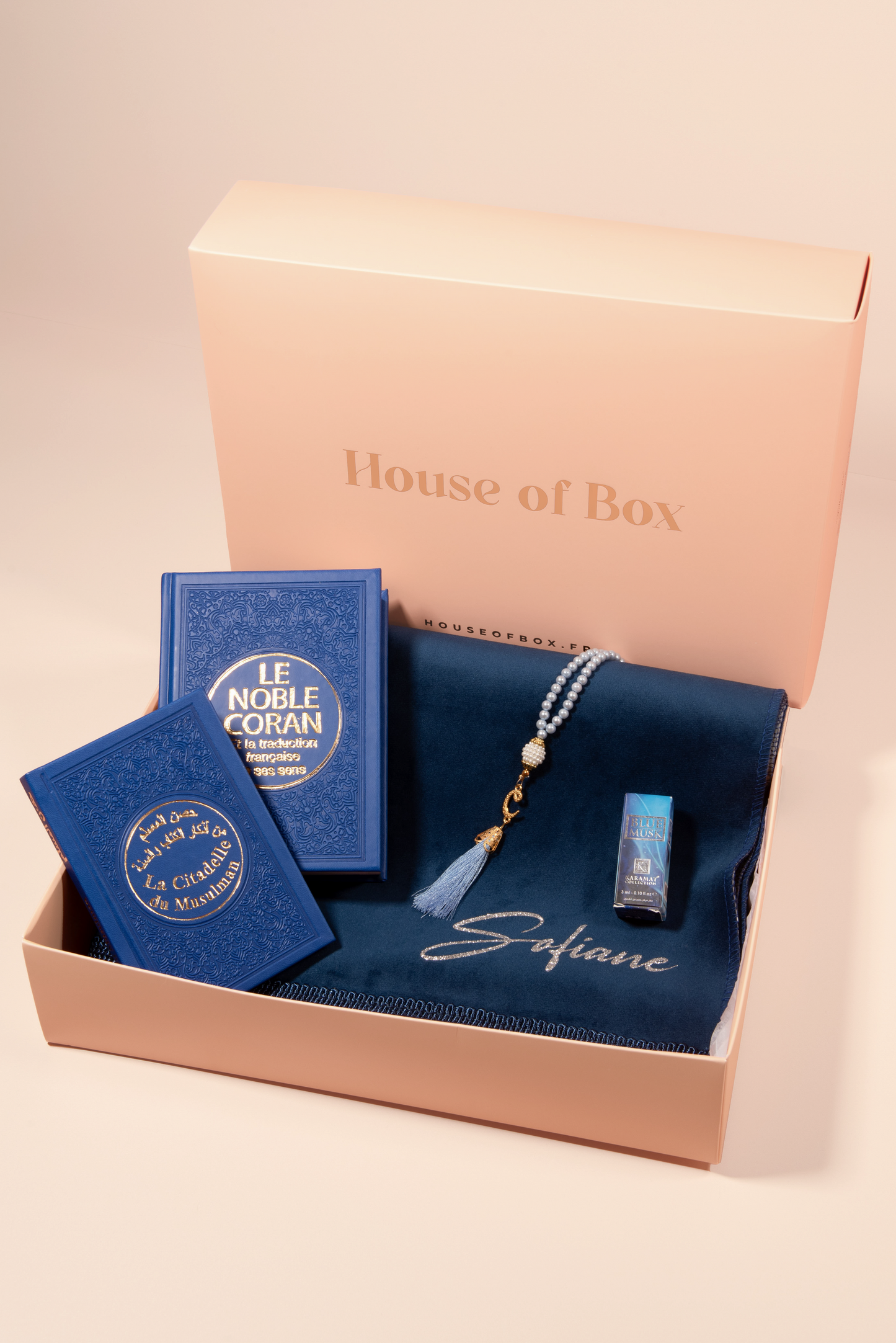 Coffret tapis fin bleu