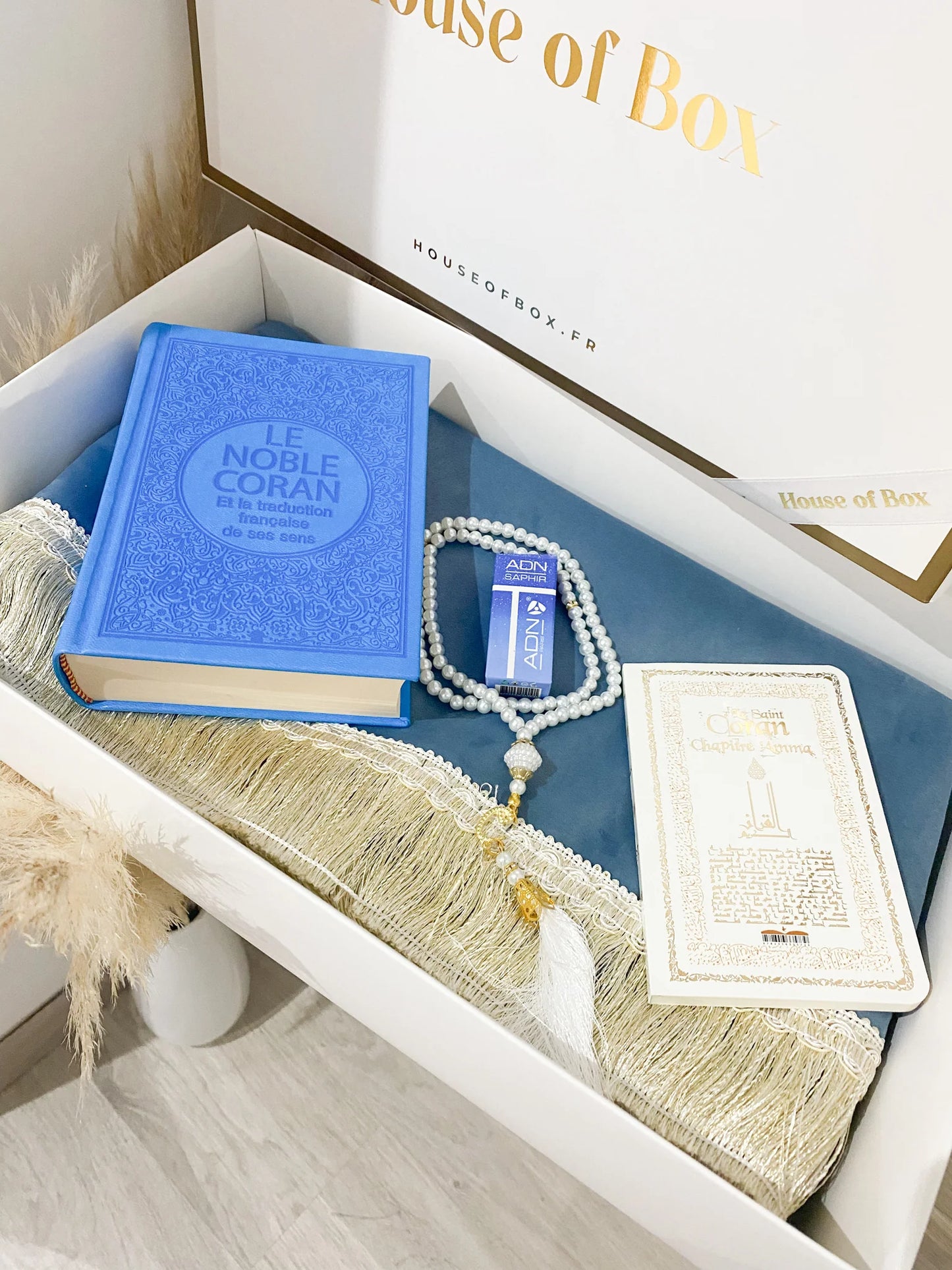 Coffret luxe bleu jean